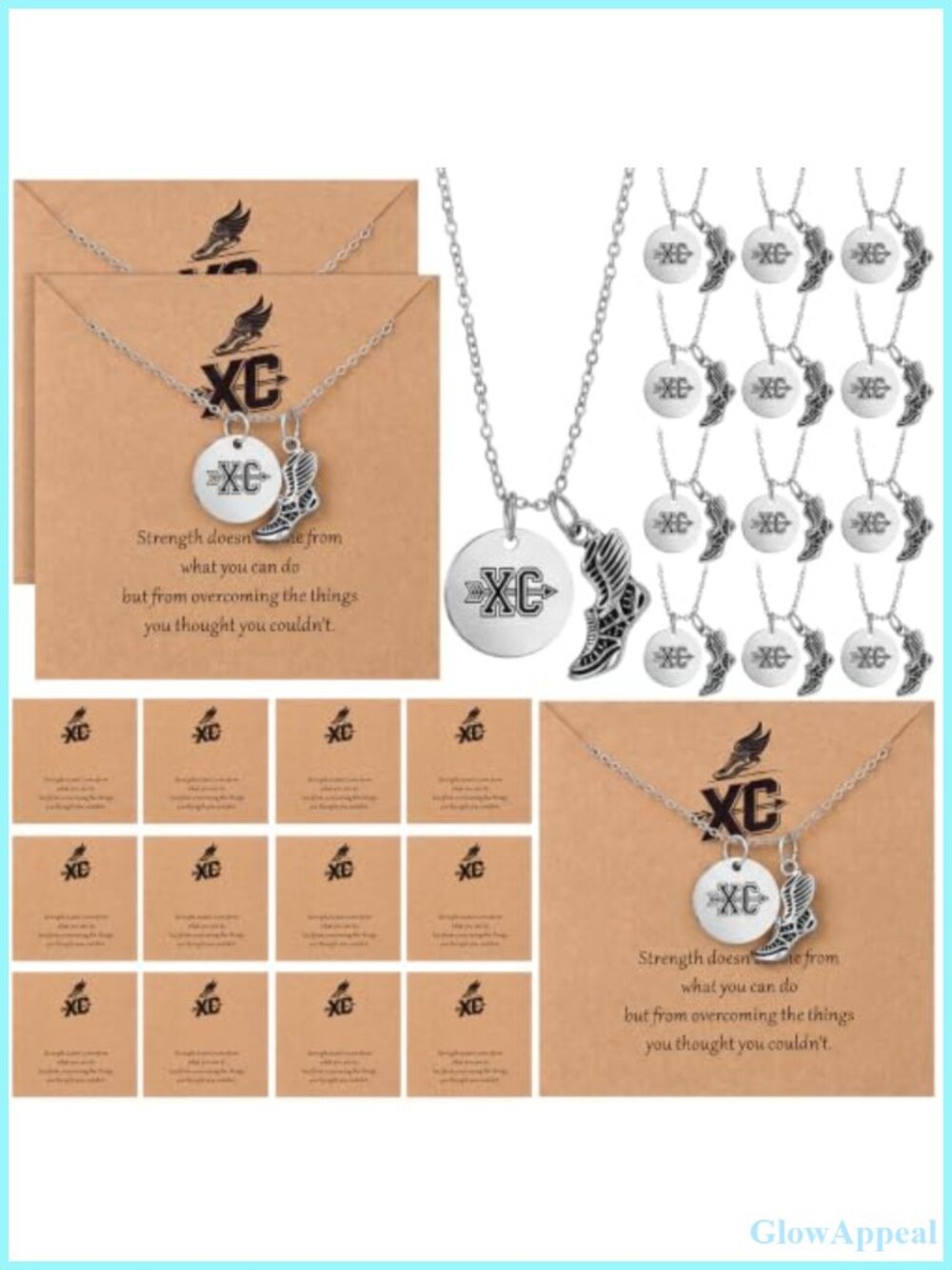 Stainless Steel Cross Country Necklace Set 24 Pc Pendant Team Gifts